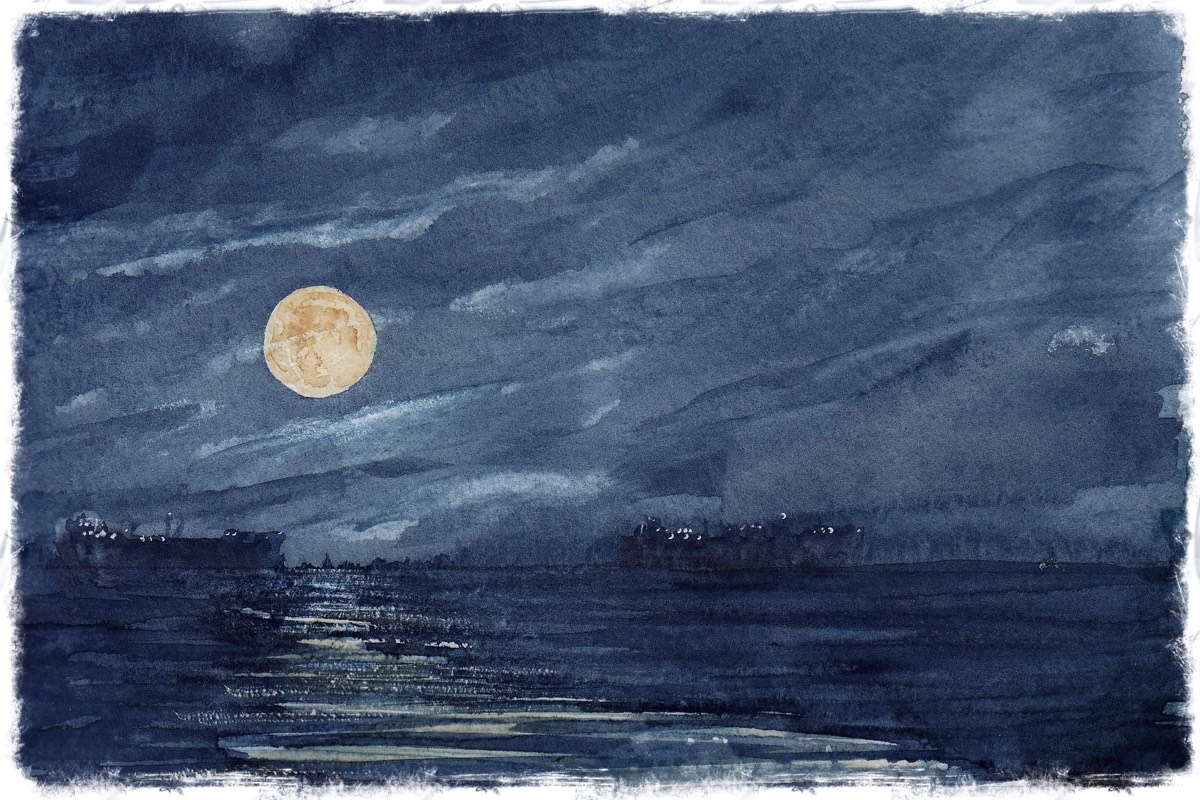 Strawberry Moon  • Watercolor