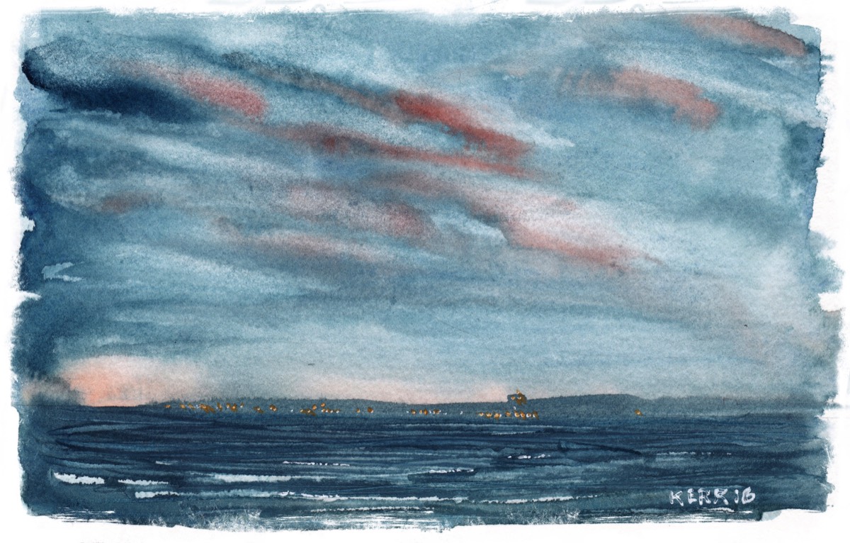 Late Clouds  • Watercolor