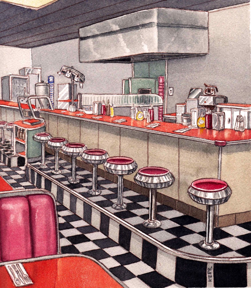 NYC Diner • Watercolor