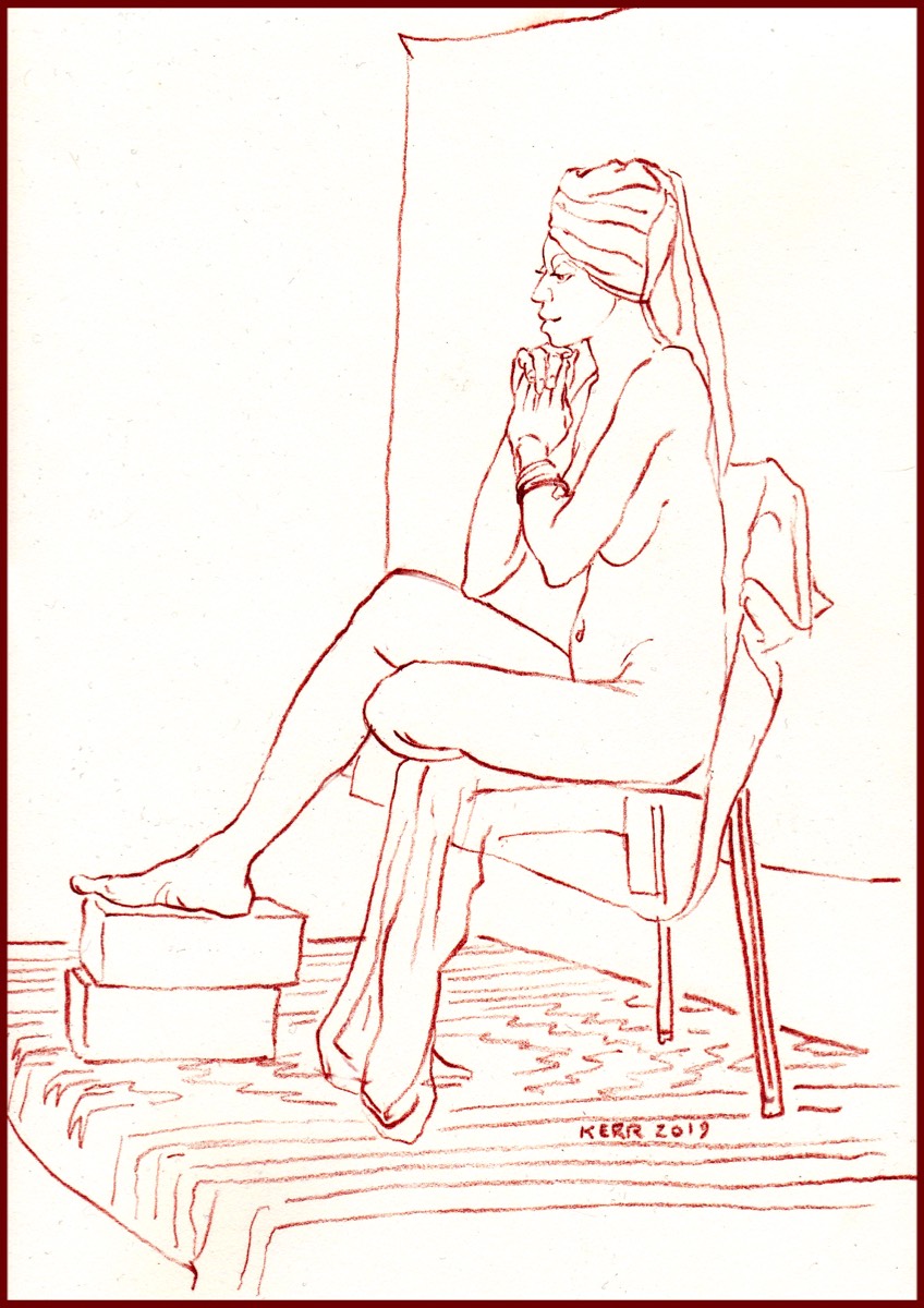 20-minute Conté Line Study of Alé